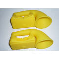 Washable , Scratch Resistant Yellow Silicone Promotional Gift Horn Stand Phone Speaker